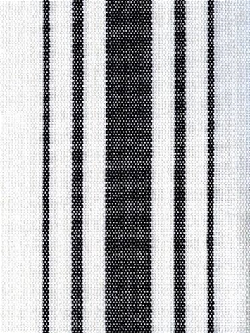Harbor Stripe Black on White Preshrunk Cotton