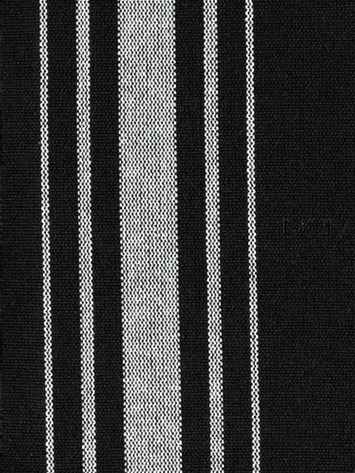 Harbor Stripe White on Black Preshrunk Cotton