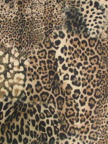 Kingdom Leopard Black/ Tan Europatex Fabric 