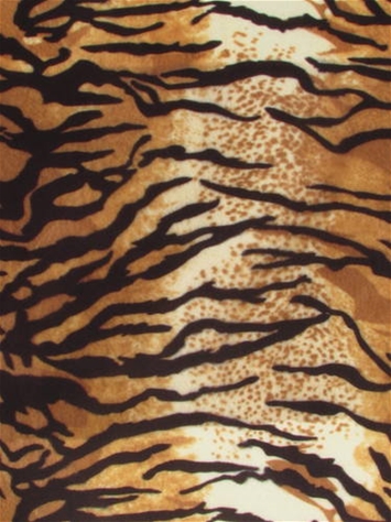 Kingdom Tiger Black/ Caramel/White Europatex Fabric 