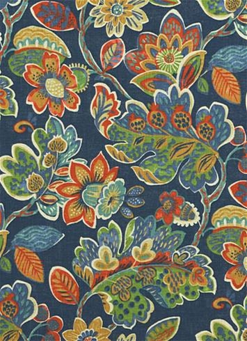 Magritte 593 Indigo Floral Fabric