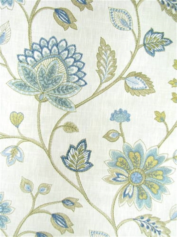 Malvina Aquamarine Embroidered Jacobean