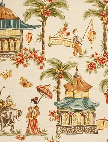 Mougin Chestnut Chinoiserie Charlotte Moss Decorator Fabric