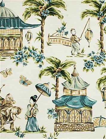 Mougin Watercolor Chinoiserie Charlotte Moss Decorator Fabric