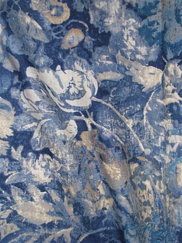 Oaklands Midnight Blue Floral Fabric