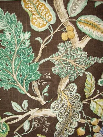 Ravello Chestnut Jacobean Fabric