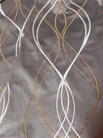 Rialto 9 Graphite Embroidered Fabric