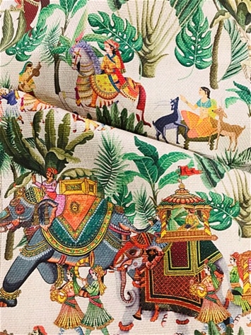 Royal Parade Emerald Asian Fabric