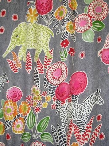 Safari Charcoal Waverly Fabric