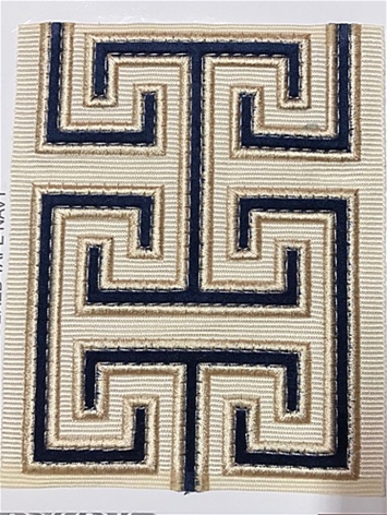 Seville Navy Embroidered Tape