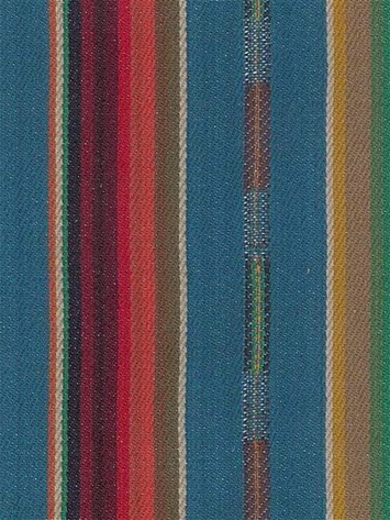 Sundance Blue Multi Blanket Stripe Fabric