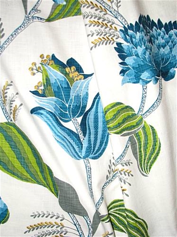 Sylvie 504 Azure Botanical Fabric