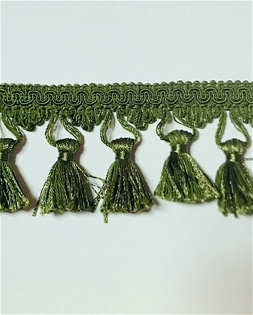 Moss Green Tassel Fringe