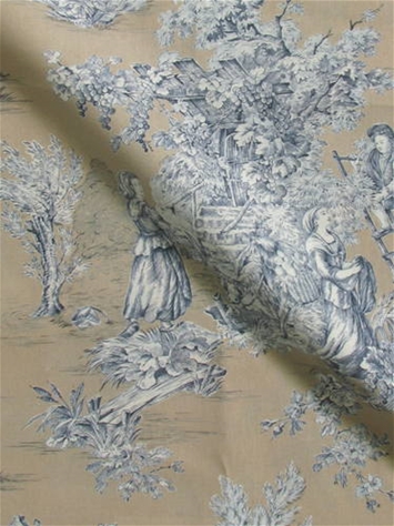 Heirloom Pastorale 88 Beige /  Blue Covington Fabric 