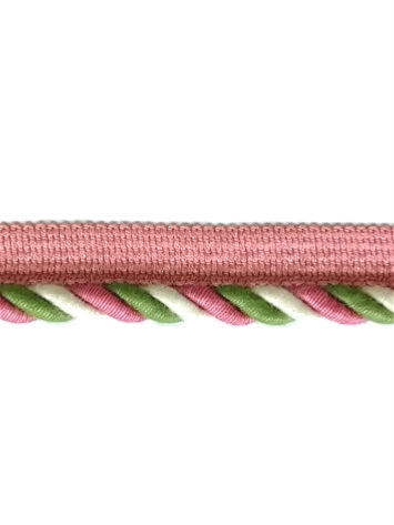 Sunbrella 3/8 Inch Cord Edge Pink and Green