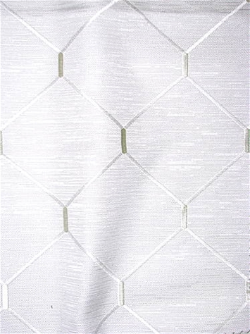 Abaca 130 White Embroidered Fabric
