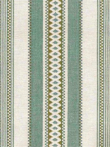 Alpine Stripe Aqua Cotton Jacquard