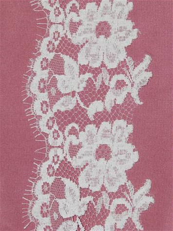 PB148639 White Alencon Lace Trim