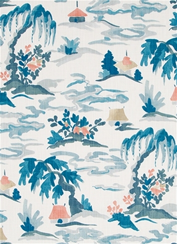 Baltic Pagoda Coldspring Chinoiserie Fabric