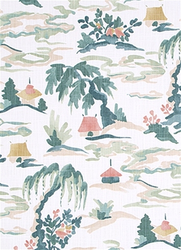 Baltic Pagoda Prarie Chinoiserie Fabric