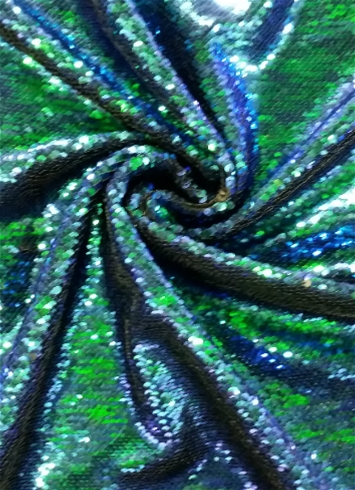 Z0442 Blue Green Sequins