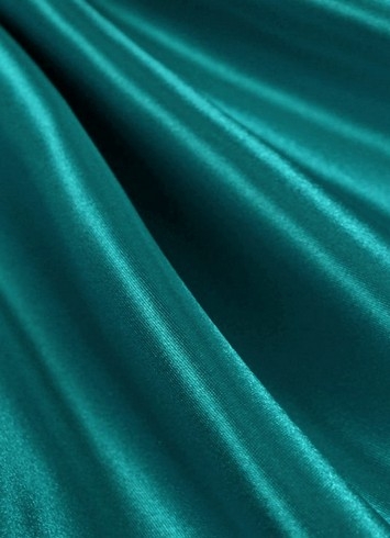 Teal Crepe Back Satin Fabric