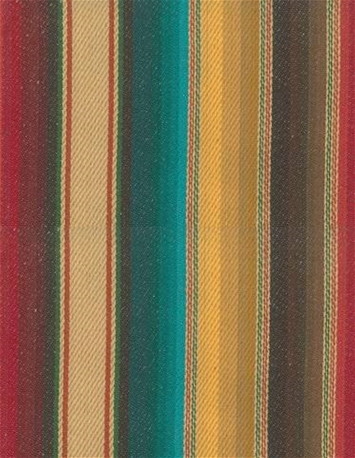 Cimmarron Stripe Red Turq Gold