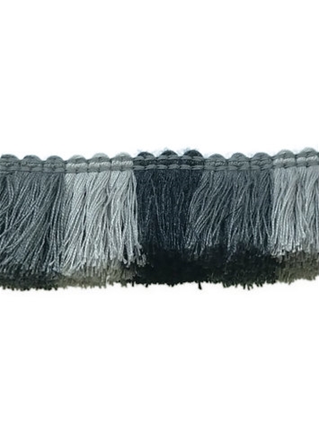 Sunbrella Color Block Fringe Grey