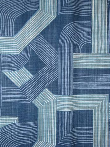 Contour Lines Lapis Geometric Fabric