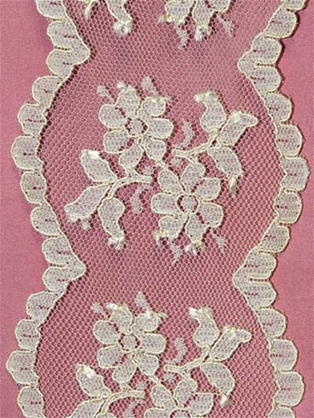 PD5108 Ivory Ivory Shiffli Lace Trim