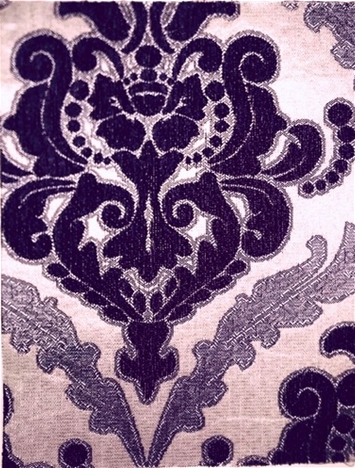 Yvette Purple Chenille Damask