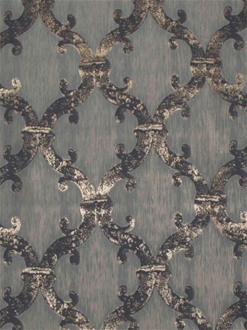 Dazzle Damask Blue GoldEuropatex Fabric