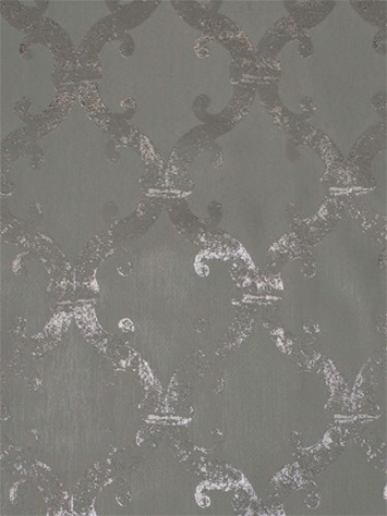 Dazzle Damask Silver White Europatex Fabric