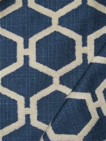 Izzy Navy Trellis Embroidery