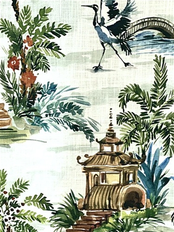 Emperor Palm Green Multi Colored Hamilton Fabric
