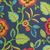 Folk Song 557 Dark Denim Embroidery Covington Fabric