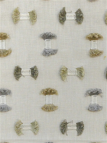 Frayed 145 Travertine Clipped Embroidery
