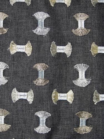 Frayed 945 Gunmetal Clipped Embroidery
