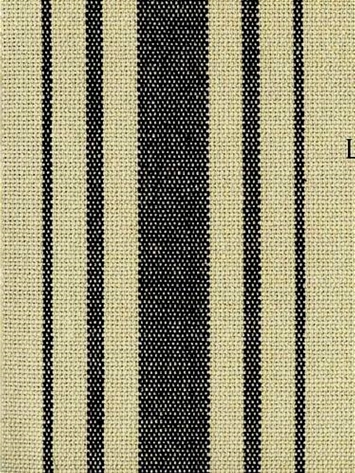 Harbor Stripe Black on Flax Preshrunk Cotton