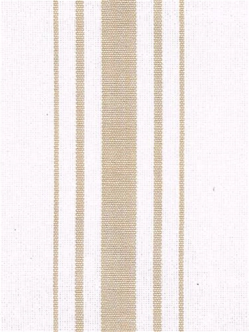 Harbor Stripe Tan on White Preshrunk Cotton