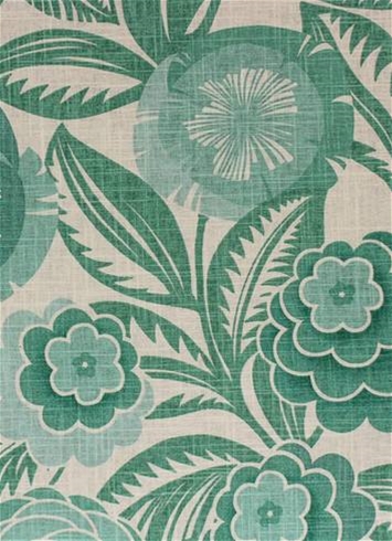 Havana Aquamarine Floral Fabric