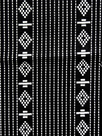Hopi Stripe White on Black 
