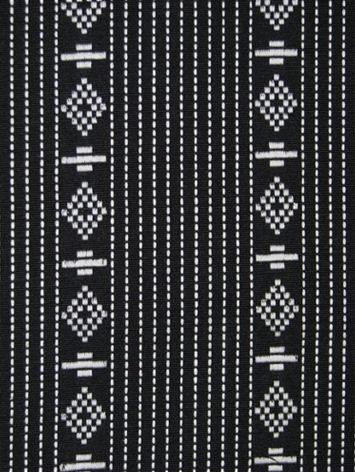 Hopi Stripe White on Black