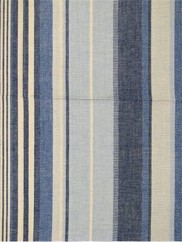 Island Stripe Blue Cream Laura & Kiran Fabric