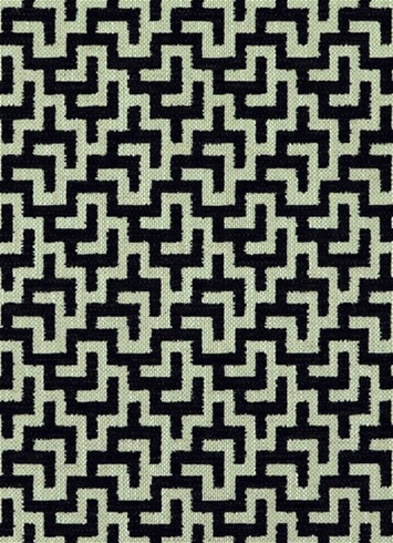 Kenya 916 Ebony Ivory Geometric Fabric