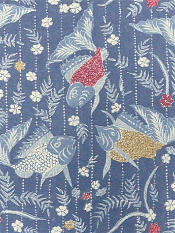 Koi Pond Indigo P Kaufmann Fabric