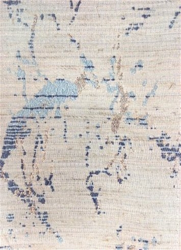 Limestone Blue Metallic Fabric