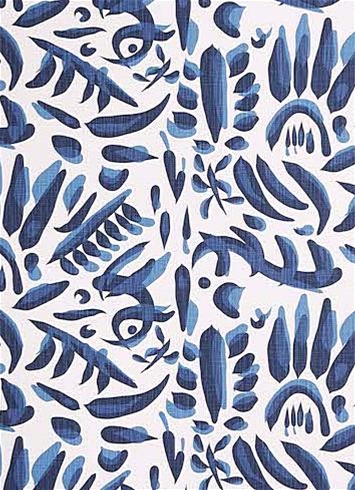 Lino Cobalt Chatham White Lacefield Designs 