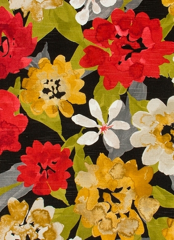 Lush Floral Red Lacquer