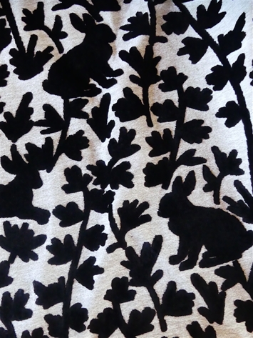 Luv Bunny 916 Ebony Ivory Covington Fabric